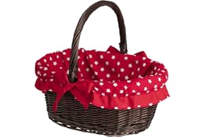 e-wicker24 Alles aus Weide Cestini in Vimini con Manico Ceste per Funghi in Vimini Cestino della Spesa Fatto a Mano Intrecciato Cestino per la Spesa Cestino per Picnic Cesta per Frutta