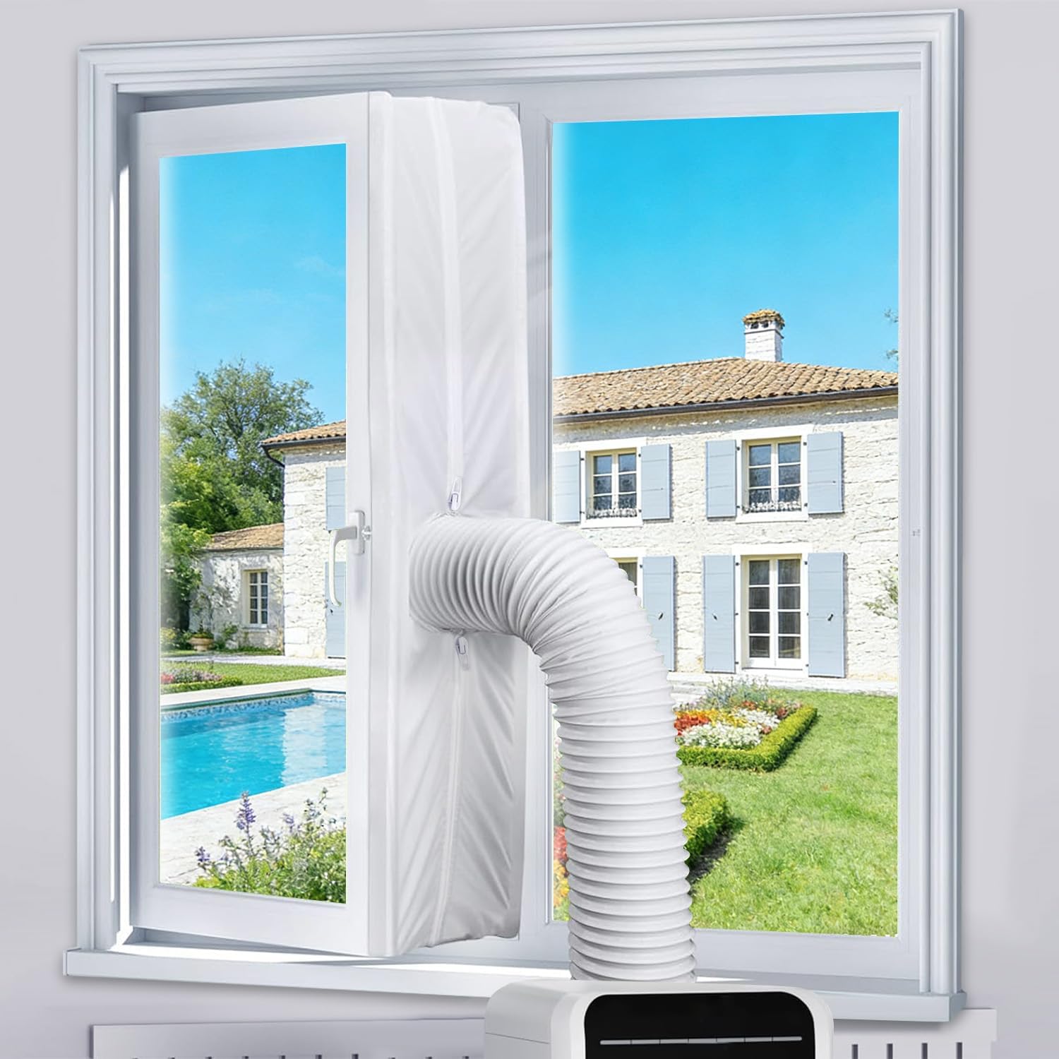 YYDSXK Sello de Ventana Universal, Kit de Ventana Portátil para Aire Acondicionado, Junta de Ventana para Aire Acondicionado Portátil, Secadoras de Ropa, Ventanas Abatibles y Tragaluces (4m)