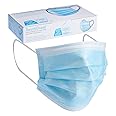 TouchGuard 3 Ply Type IIR Disposable Earloop Face Masks, Dust Protection, Breathable Masks with Nose Clip, bag of 20