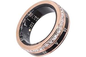 TOPIKY Smart Ring, Smart Ring per Il Monitoraggio del Fitness, Smart Ring Health Tracker per Donne e Uomini Fitness Tracker Impermeabile per Darings App, Batteria 18mAh, Oro