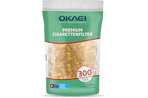 ‎OKAEI OKAEI Wiederverwendbare Zigarettenfilter - 300er Set Anti-Teer Plastik Aufsatz, Nikotin-Reduzierung, Universal 7.65-7.90mm Spitze, Filter für Reinere Raucherfahrung, Regular und King-Size Kompatibel