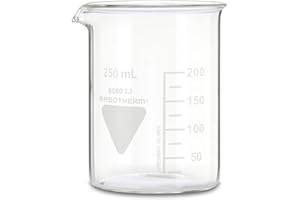 ROCWING RASOTHERM- Bicchiere in vetro a forma bassa con beccuccio, Kimax Boro 3.3, vetro, 250 mL, trasparente., 1