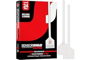 PHOTOGRAPHIC SOLUTIONS Sensor Swab ULTRA 24mm Swabs - Camera Sensor Cleaner Swabs for Cleaning Full Frame Mirrored or Mirrorless SLR & DSLR Cameras. Sensor Dust & Oil Remover (Pack of 12)
