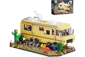 QLT QIAOLETONG QLT Breaking Bad RV Ideas Bauset, MOC verbesserte Klassische Szene, Kreatives Motorhome Bus Baustein Set für Erwachsene und Breaking Bad Fans