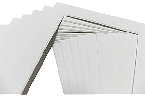 CHELY SIGLO Chely Intermarket | 20F3B | Cartón paspartú Blanco 20x25 cm (18x24cm) (Pack 10 Unidades), Ideal para Fotos, Artes e interiorismo.(53106-20x25*10-0,10)