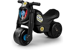 FEBER - Motofeber Jumper Police, Moto Corridoio per bambini, ruote larghe stabili, uso interno e fuori casa, per bambini da 1,5 a 3 anni, famoso (FED23000)