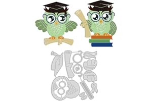 GLOBLELAND Fustelle Gufo Metallo Taglio Muore Fustelle La Laurea Taglio Muore Stencil Modello Fustelle In Metallo per Stencil In Metallo per Carta Scrapbooking Decor