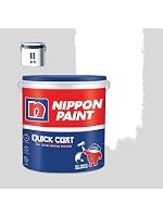 Nippon Paint Quick Coat Interior Emulsion Paint - 10 KG (WHITE)-Quick Drying, Good Coverage, Low VOC-Paint for Wall, Living Room