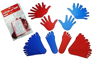 Henbea Manos Y Pies Plantillas Plástico Flexible Lavable Para Niños Juguetes Educativos Motricidad Ideal Recorridos Juegos De Pisar Pintar Aprender Formas Colores Perfecto Escuelas Guarderías (736)