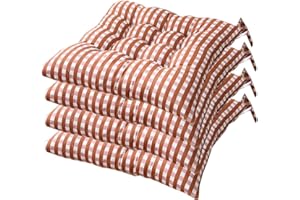 AGDLLYD Set de 4 Cojines de Asiento cojín de Silla 40x40x7cm para Interior y Exterior - Modelo 2019 - Muchos Colores - Acolchado Grueso/cojín de Suelo