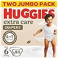 Huggies Extra Care, Size 6, 15+ kg, Twin Jumbo Pack, 84 Diapers