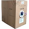 305M LSOH LSZH CAT6 Ethernet Cable Reel, Low-Smoke, UTP Network Solid Core CCA 1000 Feet Indoor & Outdoor 23AWG CAT 6 Networking LAN Lead Roll In Pull-Box - LSOH / LSZH - Low Smoke (305m - Purple)