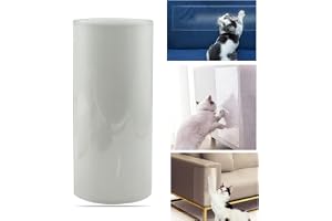 Katt-möbelskydd, självhäftande film, repbeständig tejp, 3 m (200 mm x 3 m), reptåligt soffskydd, självhäftande skydd, transparent, för dörr, möbler eller vägg