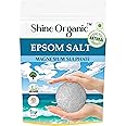 Shine Organic Epsom Salt [ Magnesium Sulphate ] Crystal For Bath 900 GM | For Muscle Relief, Relieves Aches & Pain | Granule | Therapeutic Spa