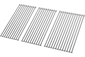 WELL GRILL 60,5 x 41,5 CM Grillrost Edelstahl für Burnhard FRED Serie, Rösle Artiso G3, Taino Black & Platinum 3+1 Gasgrill 3 Brenner Grillersatzteile, 7mm Dickem, Spülmaschinenfest