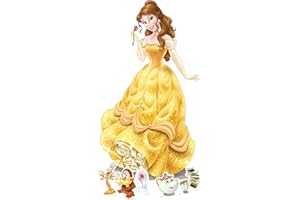Star Cutouts Cartonato SP010 Belle – Decorazioni per feste con sei mini forniture per feste – La bella e la bestia – Principessa Disney