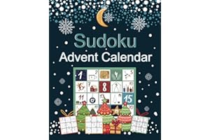 Sudoku Advent Calendar: Logic Puzzle Book with 200 Sudoku from Easy to Hard | Advent and Christmas Gift Ideas for Teens, Adults, and Seniors