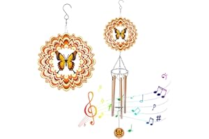 RIOKKO Schmetterling Windspiel Bastelset Kinder Butterfly Basteln Holz Schmetterlingdeko Bastelhandwerk Kreativsets Schmetterling Klangspiele für Geburtstag Frühling Mädchen Junge