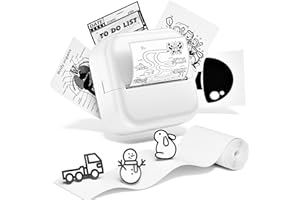 Phomemo Sticker Printer - Mini Thermal Printer M02X Portable Sticker Maker Machine Pocket Printer Instant Print for Study Graphics, Photos, Games, Journals, Labels, Flashcards (White)