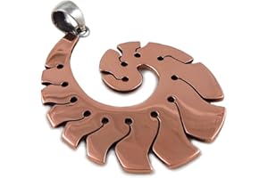 The Mexican Collection Large Silver and Copper Spiral Pendant