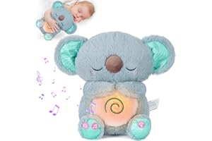 NYOBABE Baby Essentials for Newborn,Soothing Breathing Koala Anxiety Relief Bear With Light&Music,Sensory Toys for Babies 3 6 9 12 18 Months,Baby Sleep Aid,Toys Gifts for Toddler Boys Girls Age 1 2 3