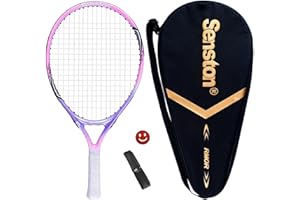 Senston Raquette de Tennis 19/23/25 Pouces, Raquettes Tennis pour Joueurs Débutants