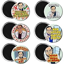 Magneti Frigo Divertenti - Kit Da 6 Con Stile Pins, Personalizzabili, 5,6 Cm - Foto 12