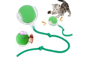Kyduu Gioco Interattivo Gatto, Palla Interattiva per Gatti, Giocattolo interattivo per gatti, Giocattolo Interattivo con Palla Automatica, Con 3 Modalità, Dotato di USB ricaricabile (Verde)