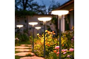 GEARLITE Solar Lights Outdoor Garden, 4 Pack Super Bright Garden Lights Solar Powered Built-in 1000mAh Battery, Sway by Wind, Waterproof Outdoor Ornament for Yard Patio Pathway Decorations