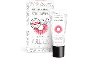 VITAYES Instant Ageback, krem przeciwzmarszczkowy, natychmiastowe działanie redukujące zmarszczki, worki pod oczami i zwiotczałą skórę, testowany klinicznie i dermatologicznie, 15 ml