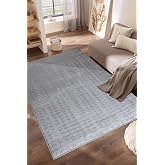 MEC Home Gri Bubble Peluş Halı &ndash; Yumuşak Dokulu, Makinede Yıkanabilir, Kaymaz Tabanlı &ndash; 11 Farklı &Ouml;l&ccedil;&uuml; Se&ccedil;eneği (120x200 cm)