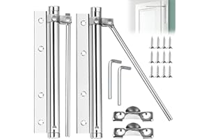 VEGENA Groom Fermeture Porte Automatique à Ressort Réglable, Ferme-Portes Légers en Acier Inoxydable pour Jardin, Maison, Bureau, Hôtel