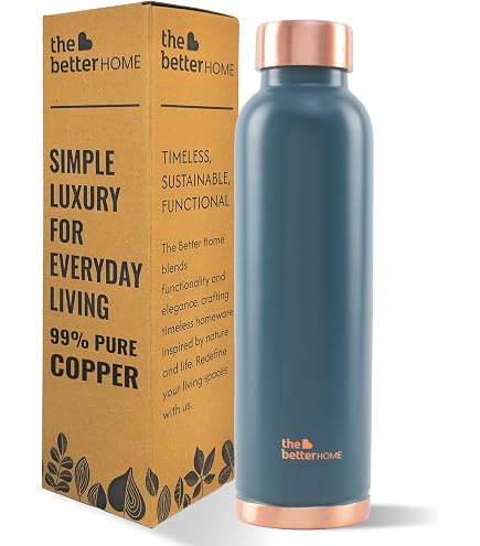 Pure Kupfer-Wasserflasche Mit 2 Gläsern – Blumenmuster, Leuchtturm-Form, Ayurveda Gesundheitsvorteile