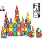 Solira Store - 70 Par&ccedil;a Mini Manyetik Blok Seti 3.75 cm G&uuml;&ccedil;l&uuml; Mıknatıslı Renkli 3D Yapı Oyuncak STEM Eğitici Zeka Geliştirici