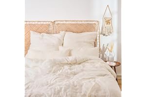 ‎BLUMTAL Blumtal Musselin Bettwäsche 155x220 cm + 80x80 cm - Oeko-TEX zert. Bettwäsche Musselin aus 100% Baumwolle - extra weiches Bettwäsche-Set waschbar bei 40 °C - Sommerbettwäsche Beige