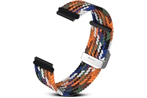 RoYiio Bracelet en Nylon pour Largeur de 22mm, Confortable et Respirant, avec Boucle à Dégagement Rapide, Sangle en Nylon pour Hommes et Femmes - Gris Coloré