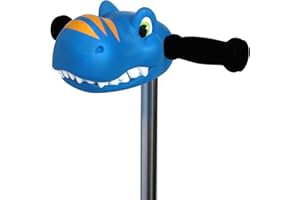 Scootaheadz Dinosaurier Roller Kopf: Scooter Kopf Zur Personalisierung Von Kinder Tretrollern - Ab 3 Jahren - Lenker Dino Kopf In Blau Und Orange - Micro Scooter Zubehör für Roller Jungen