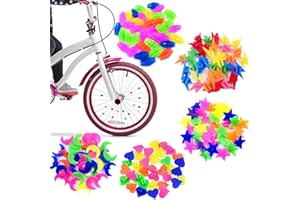CARREUTY 180 Pcs Rayons De Roue De Vélo Perles, Perles Foudre Étoile Amour Lune Clips à Rayons pour Vélo, DIY Enfants Filles Accessoires De Vélo Cadeau de Noël