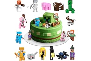 SupaWeiss 16pcs Cake Topper,Birthday Cake Toppers,Action Figures Cake Toppers,Cake Topper Cupcake Toppers for Game fans,Birthday Party Cake Cupcake Decorations