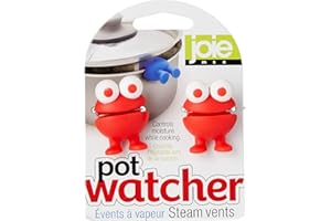 JOIE KITCHEN GADGETS Joie Pot Watchers Steam Vents – Set of 2 Silicone Boil-Over Stoppers for Pots and Pans, BPA-Free, Assorted Colors