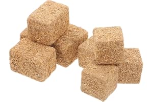 Toyvian Botte De Foin Miniature en Plastique, 8 Balles De Jouet De Ferme Accessoires pour Hamster Lapin Cochon d'Inde De Maison De Poupée Mini Outil De Jardin Décoration pour Maison De PoupéE ModèLe