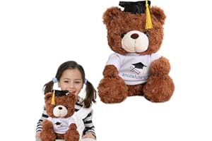 Moslate Orso di Laurea 2022 | Orsacchiotto di Laurea Presente con Tappo di Laurea | Simpatico Orsetto di Laurea Personalizzato Orso di Peluche per laureati delle scuole Medie Superiori