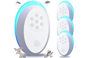 GBARAN Ultrasonic Pest Repeller Pack of 4, Pest Repeller, Electronic Pest Repeller Plug for Insects, Mice, Beetles, Insects, Cockroaches