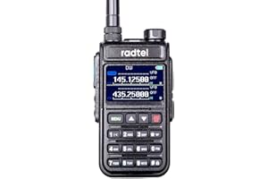 Radtel RT-890 Double Bande Ham Radio Couleur LCD Walkie Talkie avec réception de Bande d’air et nom du Canal/Radio FM/VOX/