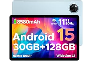 DOOGEE Tab A9 Pro+ Android 15 Tablet 11 Pulgadas, 30GB RAM 128GB ROM/2TB, Tablet Grande Octa-Core Batería 8580mAh, Tableta Niños con 13MP+5MP/WiFi 5/ Widevine L1/GPS/Face ID/OTG/Jack 3,5mm Tablets PC