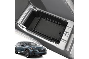 ‎LANGBEAN LANGBEAN Organizer konsoli środkowej na 2024 2025 Subaru Crosstrek & Impreza, pudełko do przechowywania podłokietników ABS z uchwytem na chusteczki samochodowe, taca konsoli środkowej, wkładka