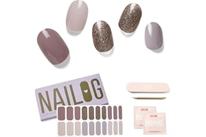 Nailog Unghie Gel Adesive UV - 20pcs Smalto Adesivo Per Unghie,Lampada UV/LED richiesta,Full Wraps Adesivi Stickers Unghie Nail Art, Nails Starter Kit,Idee Regalo Donna