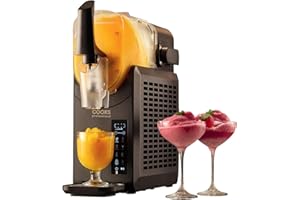 Cooks Professional Slushy Maker | 2.5L Slushie Machine with 5 Presets, Timer, Self-Cleaning & 12hr Cooling Function | Perfect for Slush, Milkshake, Frappé, Frozen Drinks or Cocktails | 220W | Black