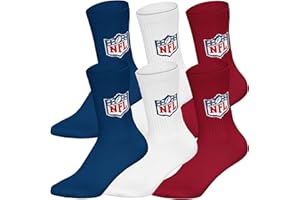 NFL Shield 6pk Crew Socks Calcetines deportivos Unisex adulto (Pack de 6)