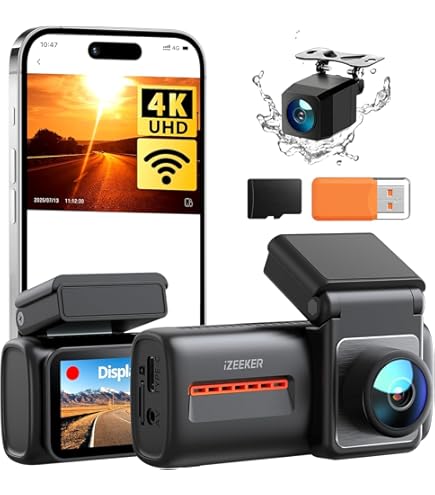 HP F660G Full HD 1080P Dash Cam Front and 720P Rear, Built-in GPS